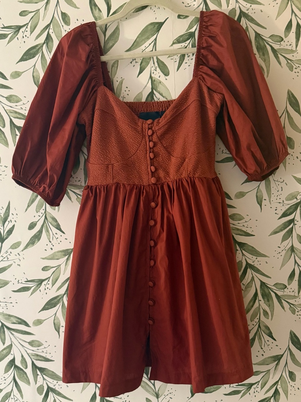 Anthropologie Maeve Puff Sleeved Mini Dress NWT